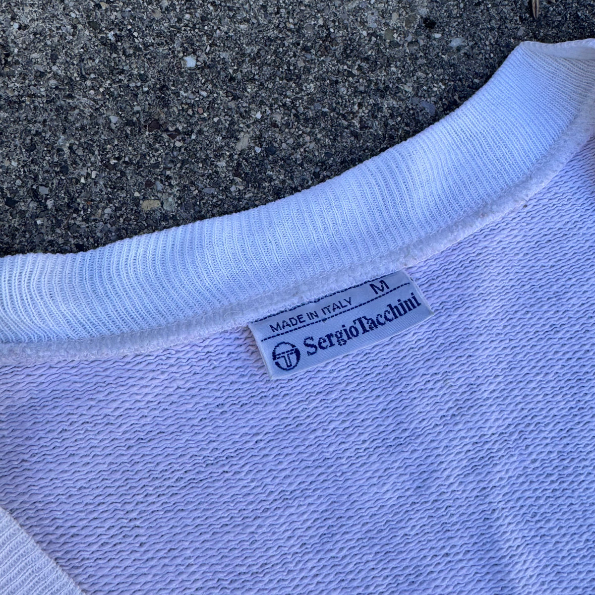 Sergio Tacchini streetwear white tank top – Close-up 2