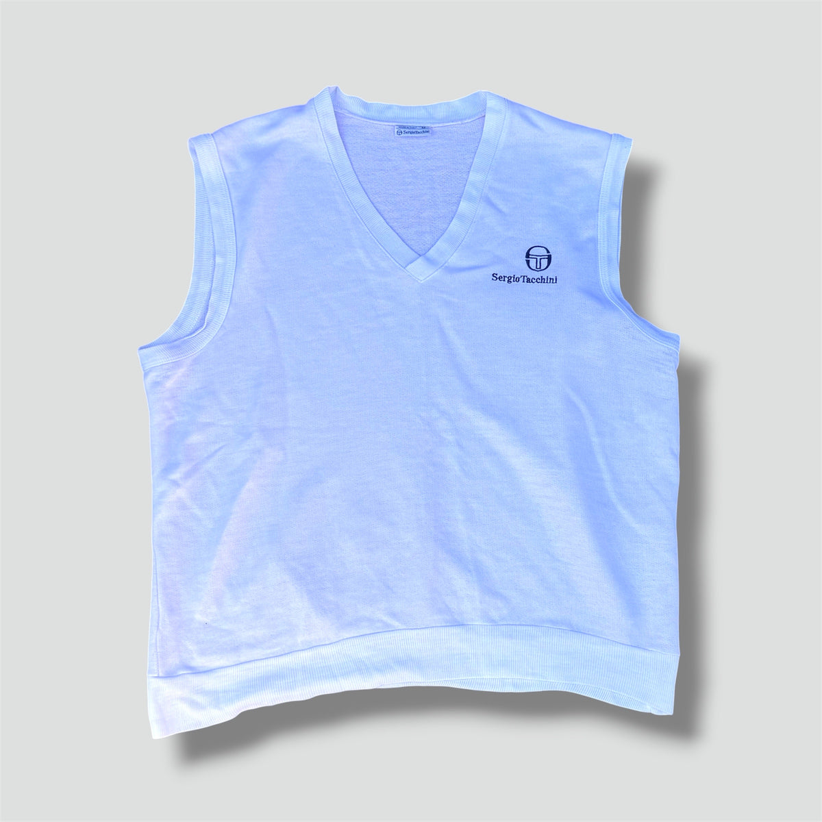 Sergio Tacchini streetwear white tank top