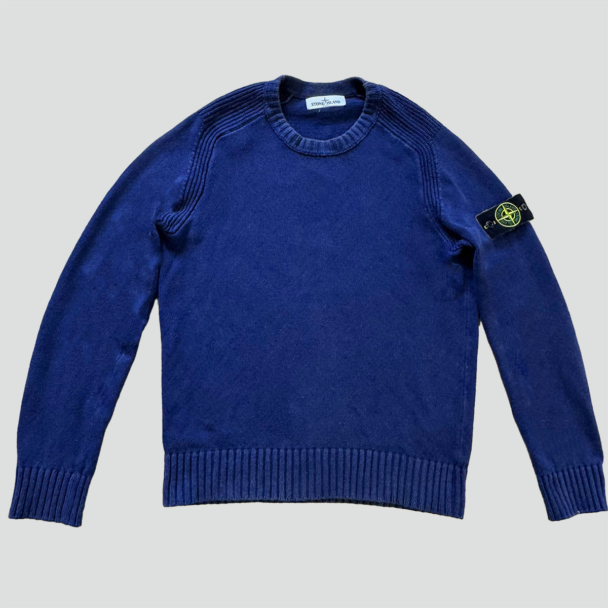 Stone Island blue knitted sweatshirt