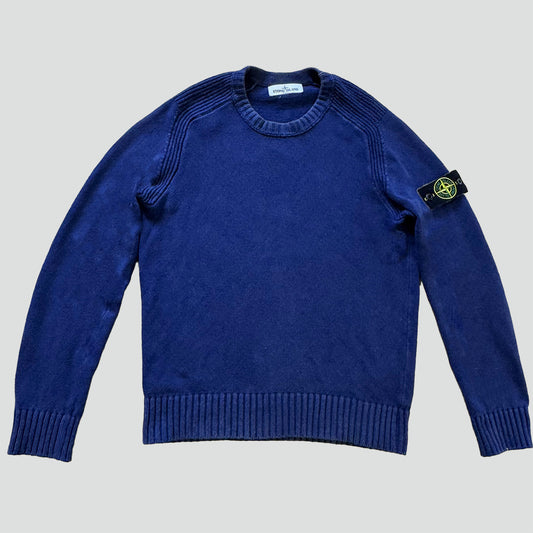 Stone Island blue knitted sweatshirt
