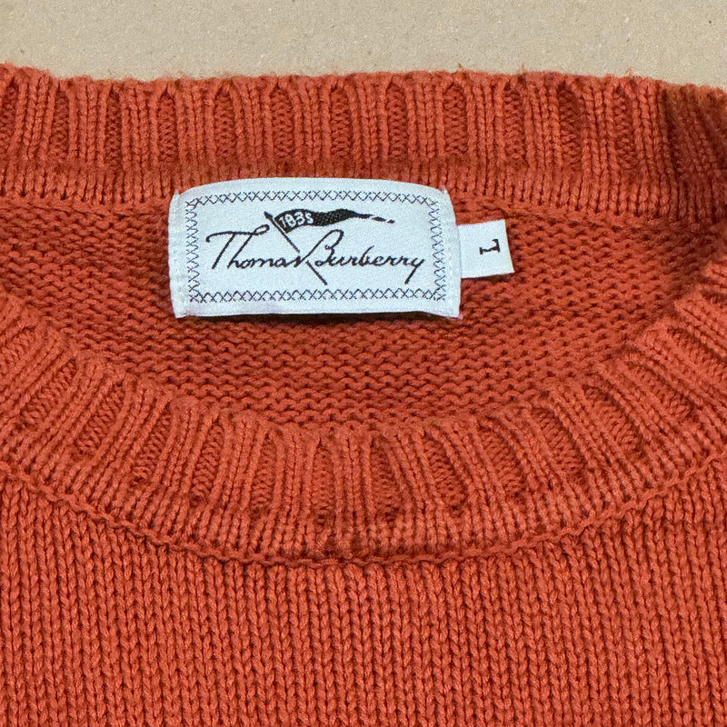 Detailansicht: Sourced limited accessories and clothes Thomas Burberry knitted sweatshirt – Logo, Nähte oder Material