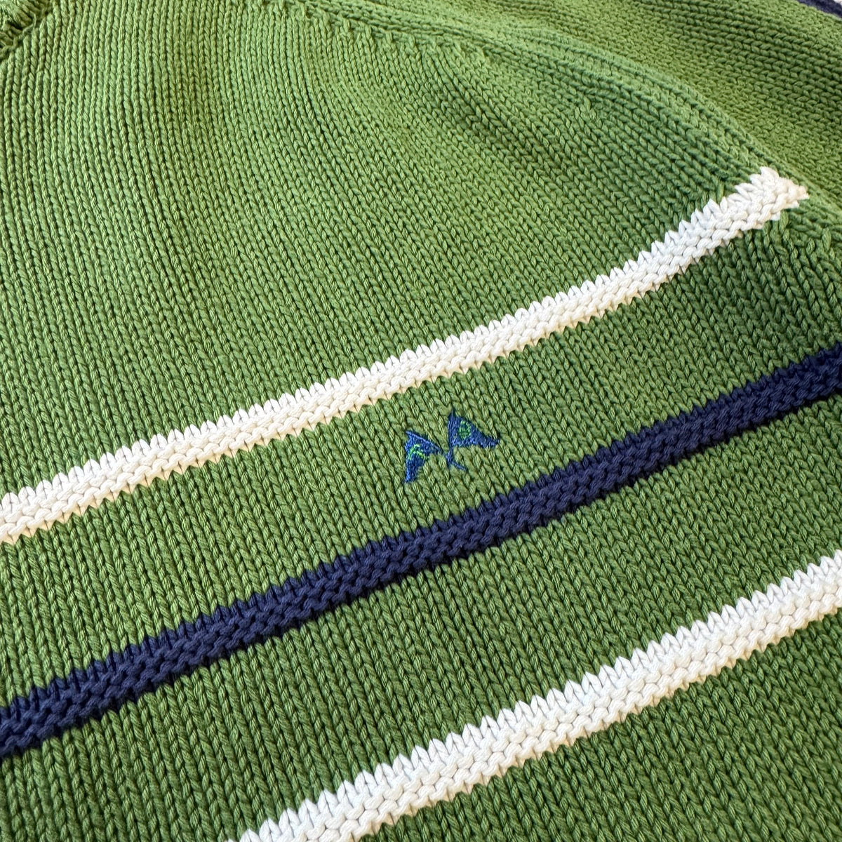 Thomas Burberry vintage green knitted jacket – Close-up 1