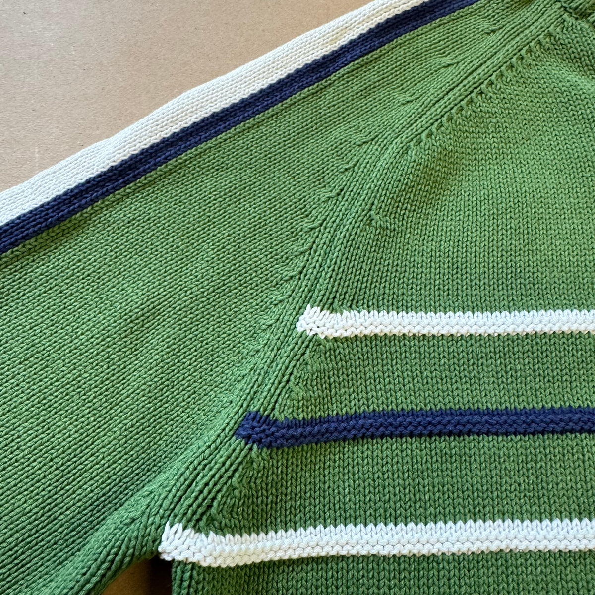 Thomas Burberry vintage green knitted jacket – Close-up 3