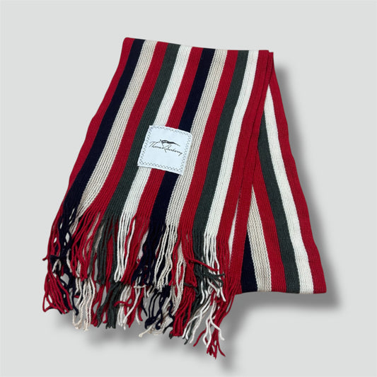 Thomas Burberry vintage striped knitted scarf