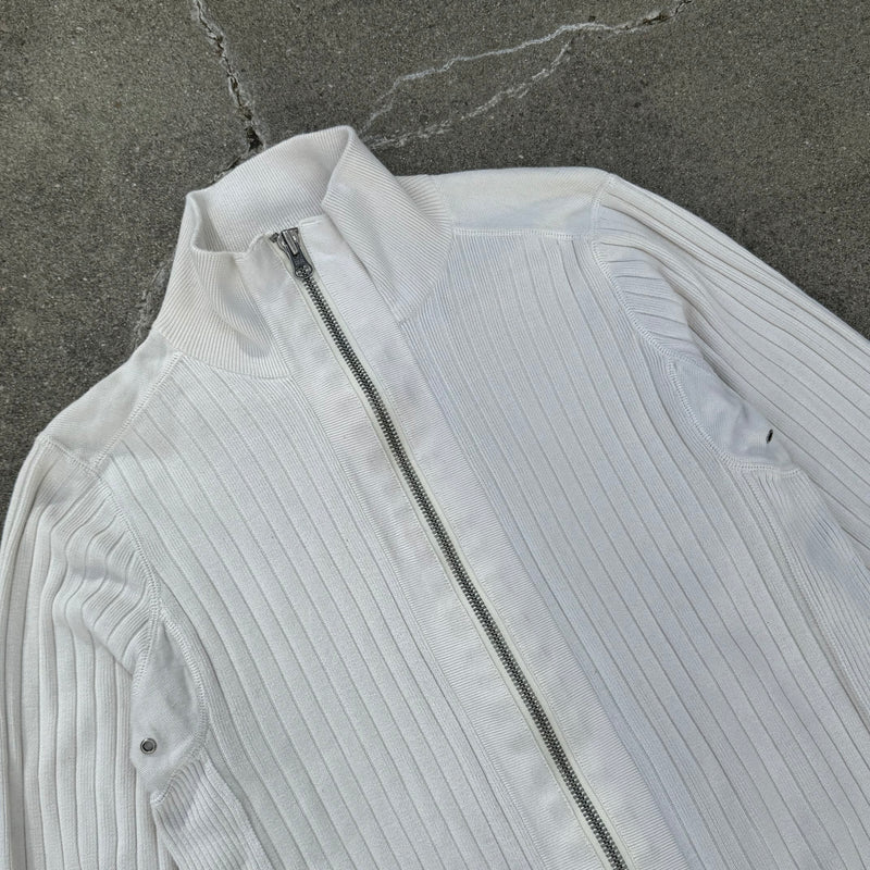 Detailansicht: Sourced limited accessories and clothes Tommy Hilfiger classic white zip-up jacket – Logo, Nähte oder Material