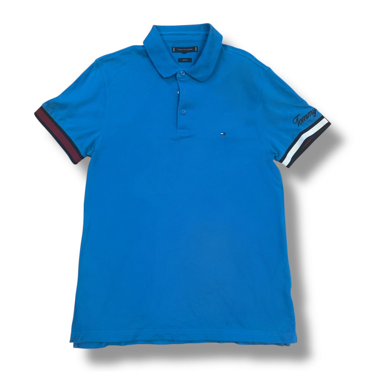 Tommy Hilfiger skyblue poloshirt – Close-up 1