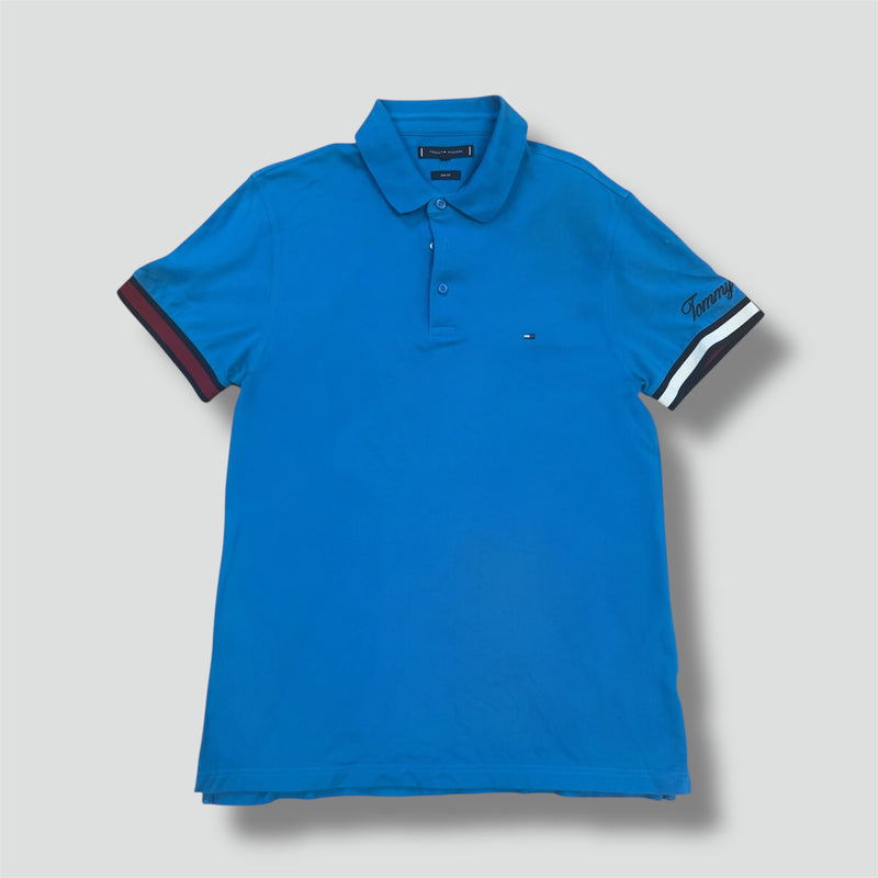 Sourced limited accessories and clothes Tommy Hilfiger skyblue poloshirt – Secondhand Streetwear