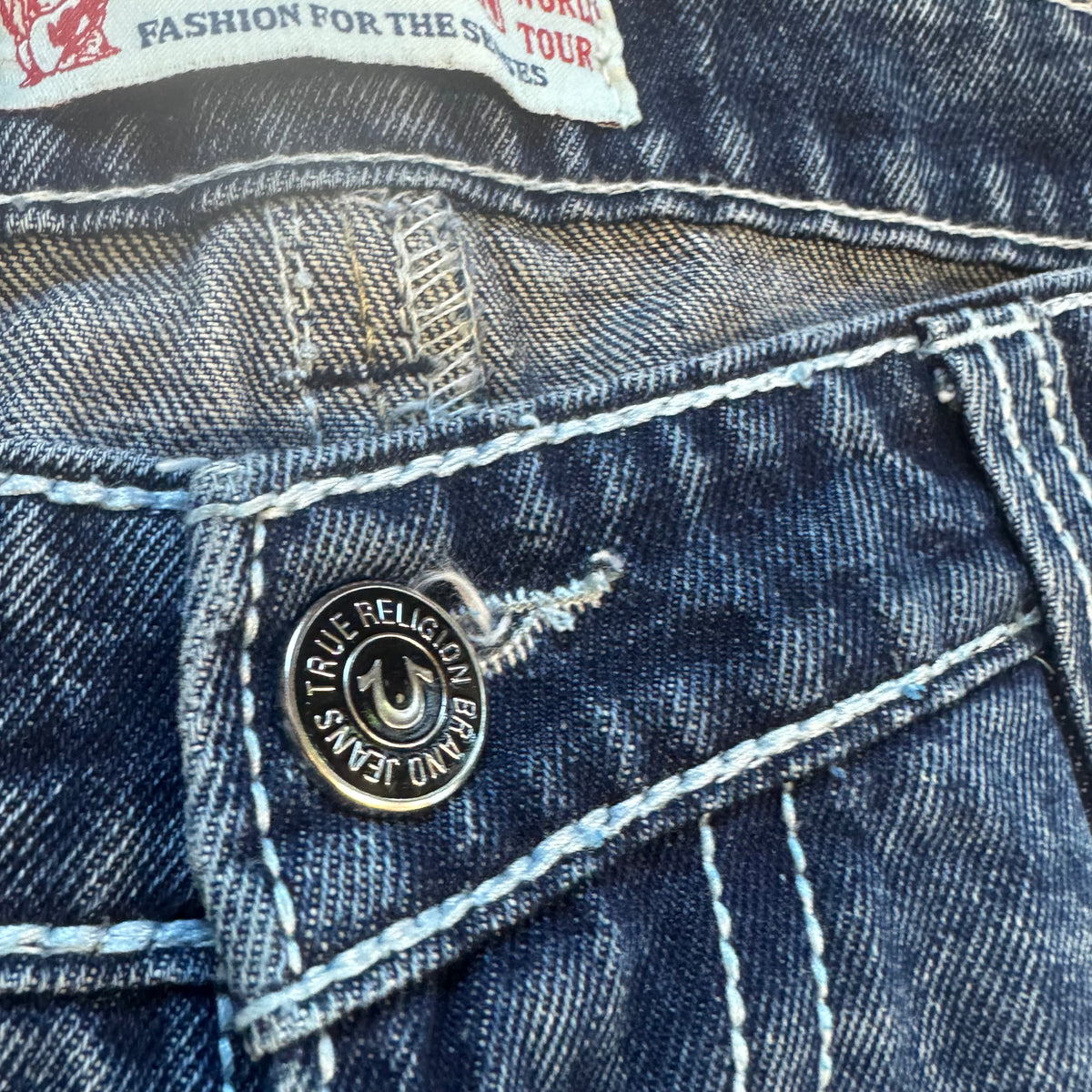 True Religion Stitched Dragon Straight Leg Jeans – Close-up 8