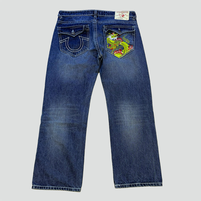 Sourced limited accessories and clothes True Religion Stitched Dragon Straight Leg Jeans – Secondhand Streetwear