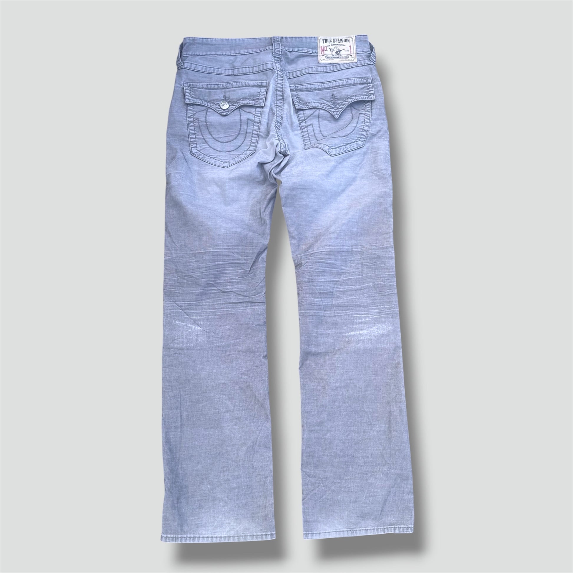 True Religion streetwear grey straight pants