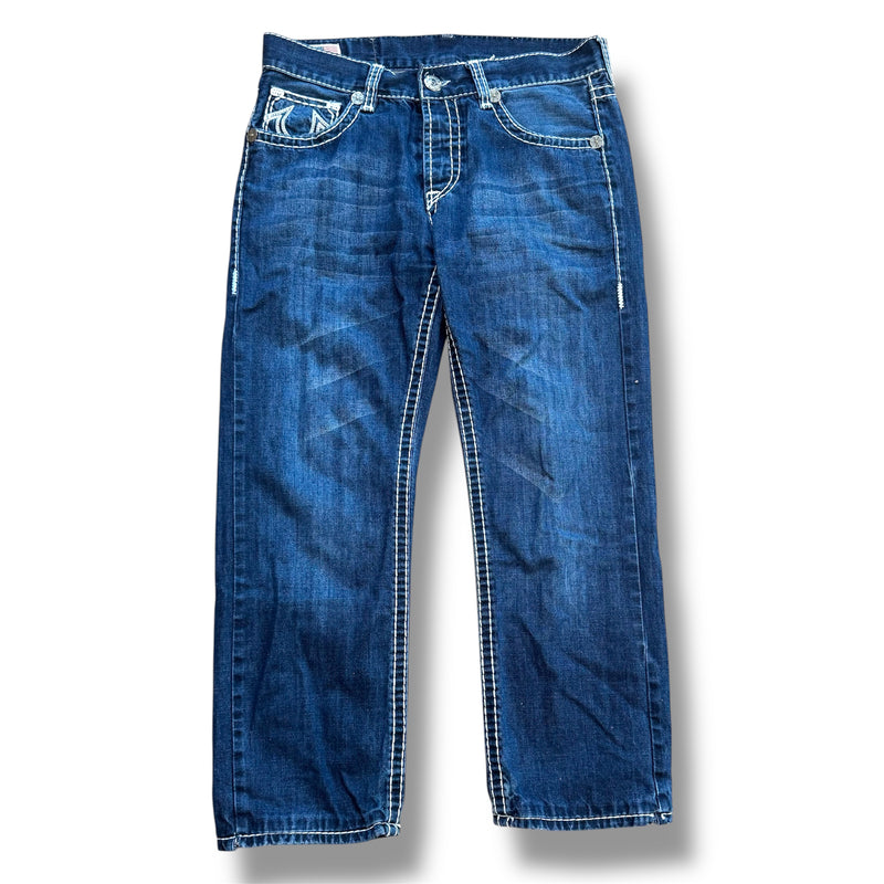 Detailansicht: Sourced limited accessories and clothes True Religion World Tour straight jeans – Logo, Nähte oder Material