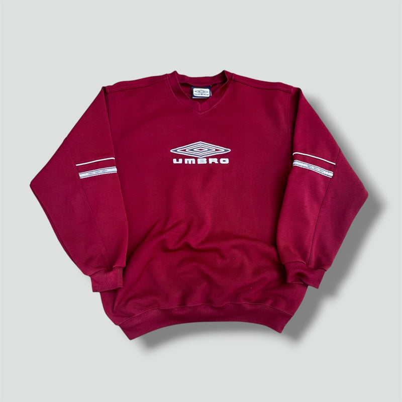 Sourced limited accessories and clothes Umbro vintage burgundy retro sweatshirt – Secondhand Streetwear