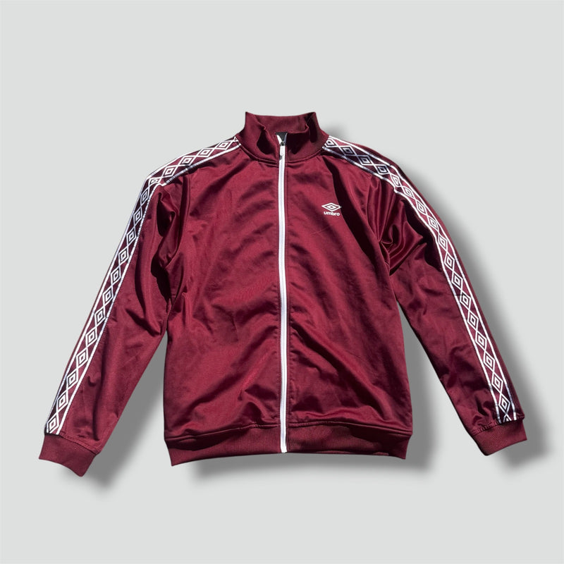 Sourced limited accessories and clothes Umbro vintage burgundy sports track jacket – Secondhand Streetwear