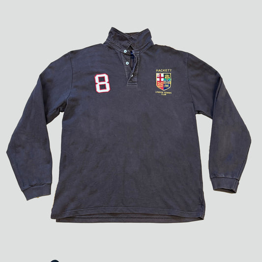 Vintage brown Hackett London long-sleeved polo