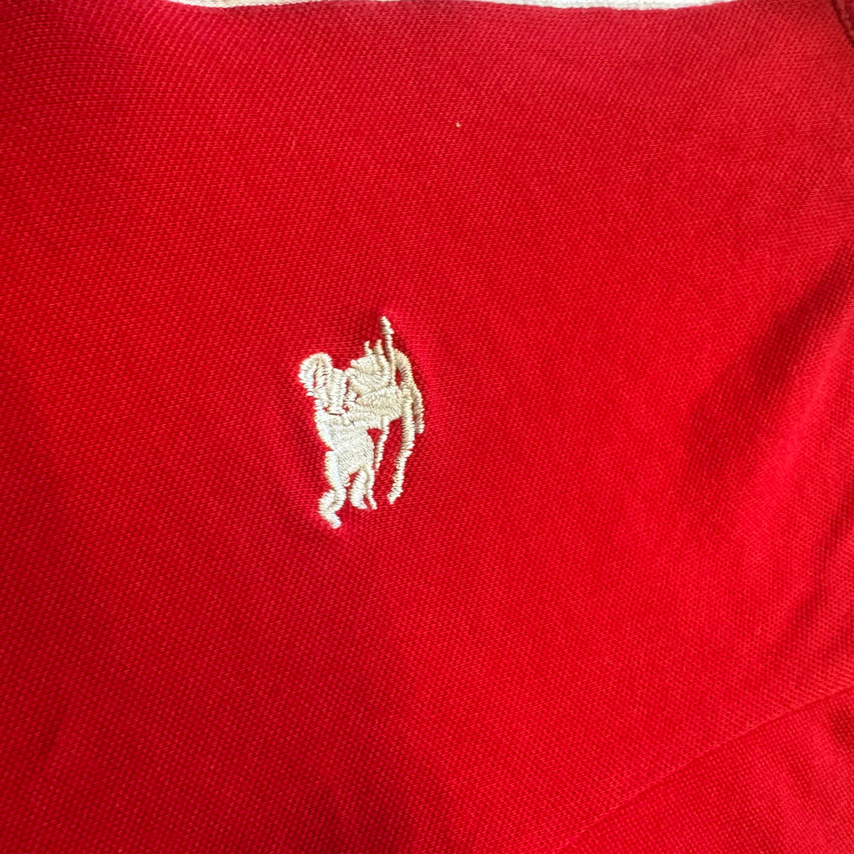 Vintage Burberry cute red long sleeve polo – Close-up 1