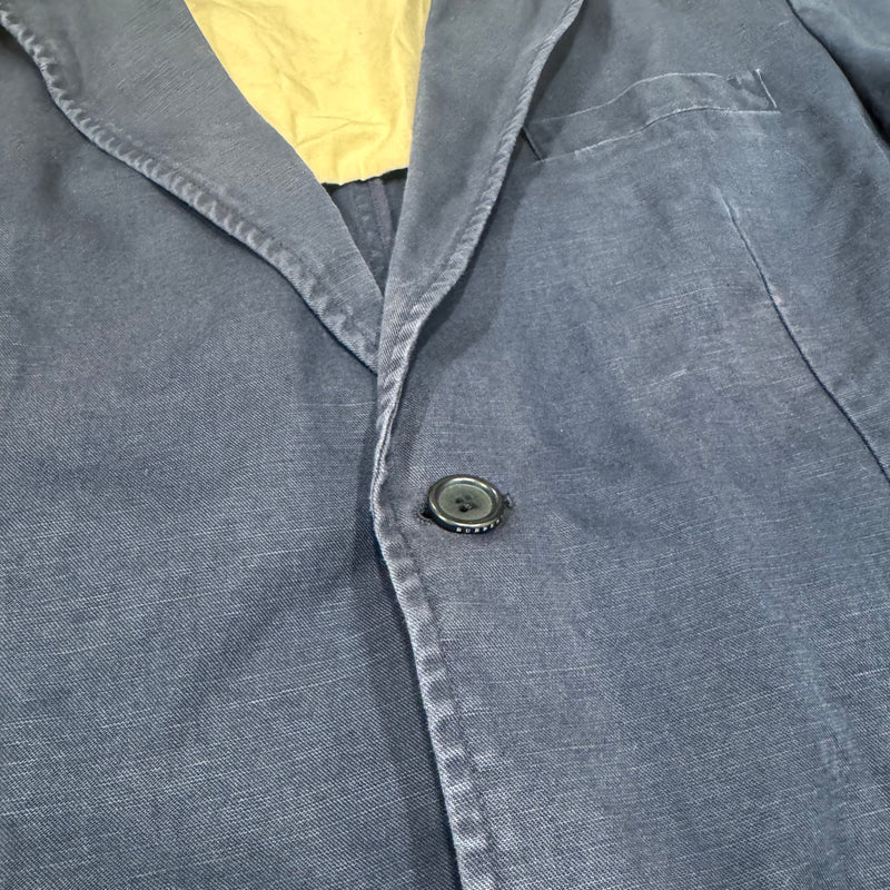 Detailansicht: Sourced limited accessories and clothes Vintage Burberry London blue blazer – Logo, Nähte oder Material
