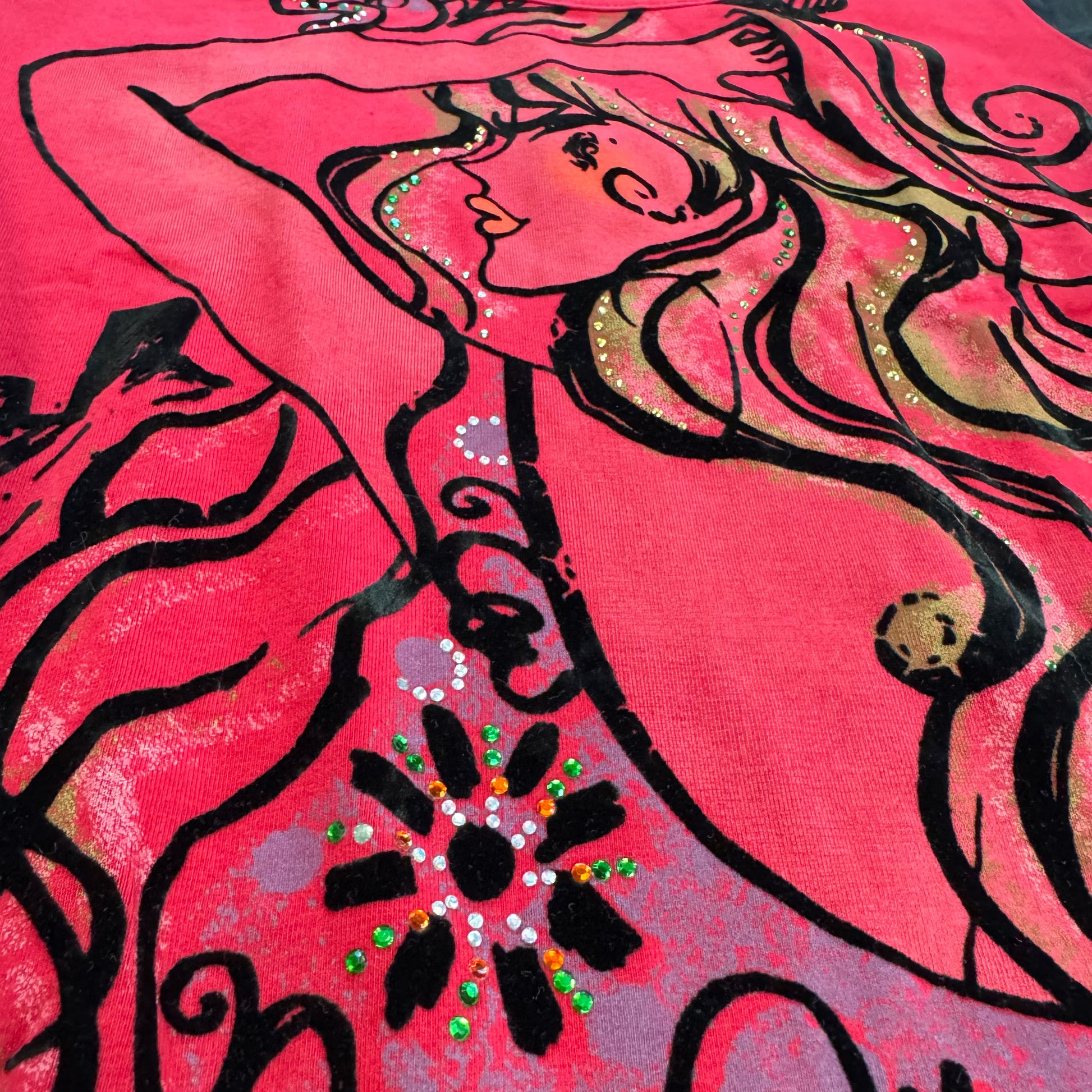 Vintage Custo Barcelona arts summer t-shirt – Close-up 3