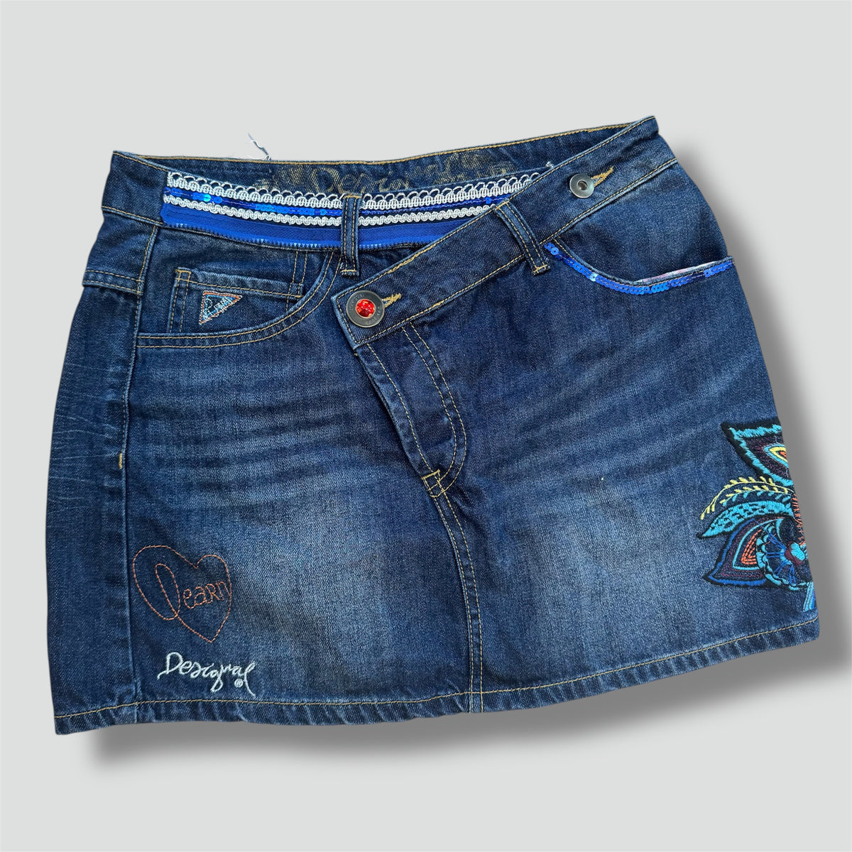 Vintage Desigual embroidered y2k skirt