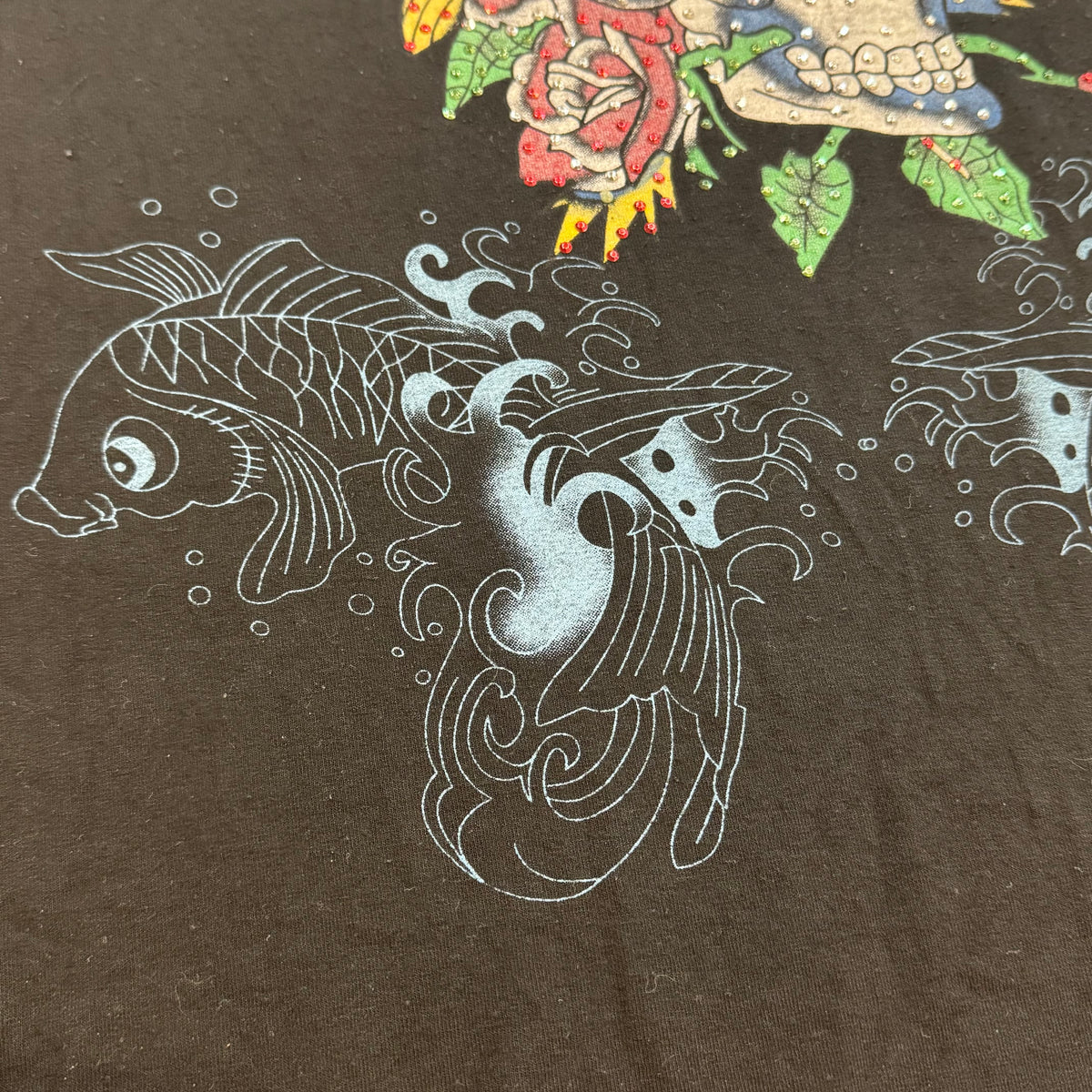 Vintage Ed Hardy long shirt Y2K rhinestones – Close-up 2