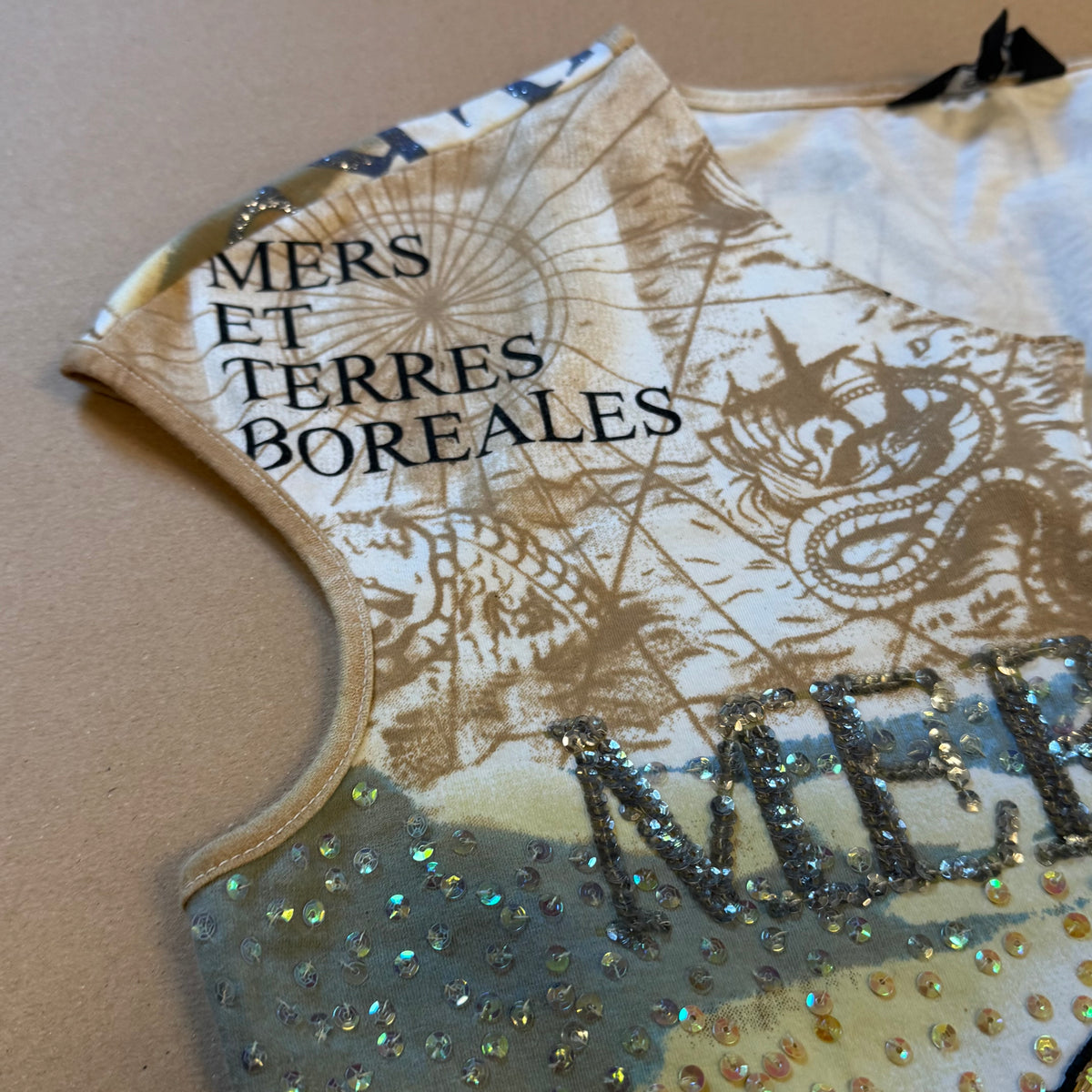 Vintage Faust "Mers et Terres Boréales" top – Close-up 1