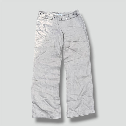 Vintage Havana summer linen cloth pants