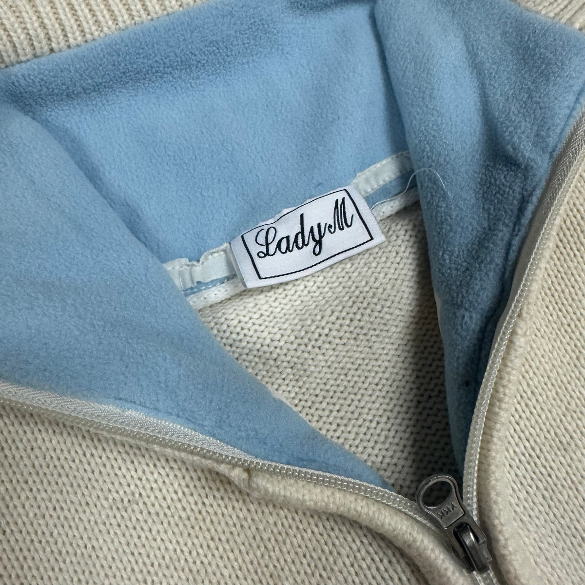 Vintage knitted Y2K quarter zip sweatshirt – Close-up 3