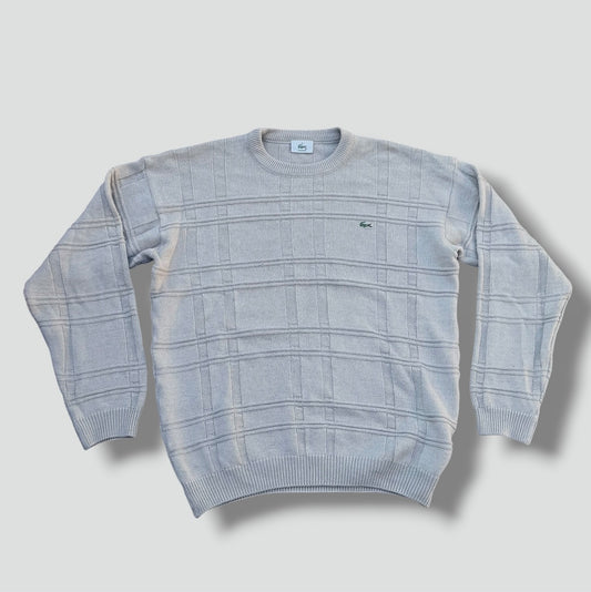Vintage Lacoste grey knitted wool sweatshirt