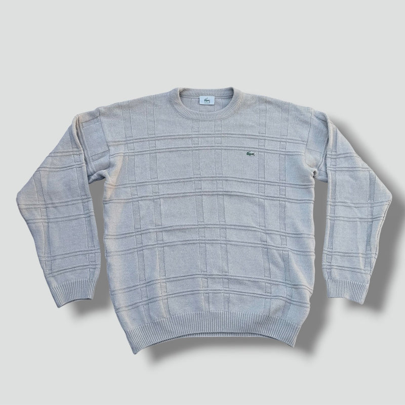 Sourced limited accessories and clothes Vintage Lacoste grey knitted wool sweatshirt – Secondhand Streetwear