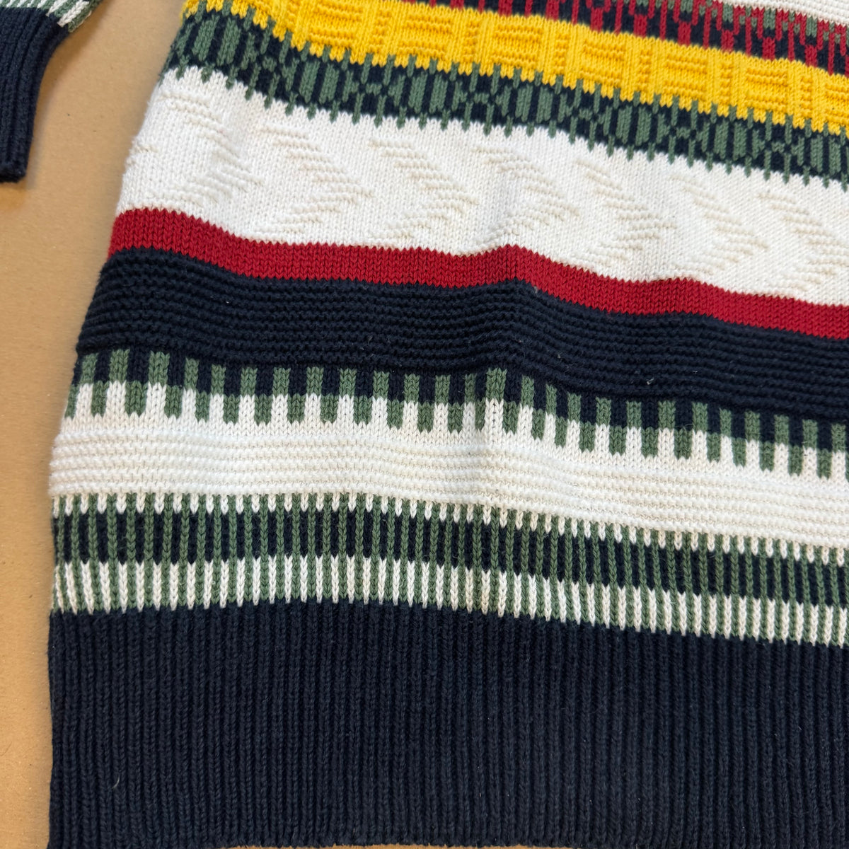 Vintage Lacoste striped knitted sweatshirt – Close-up 4