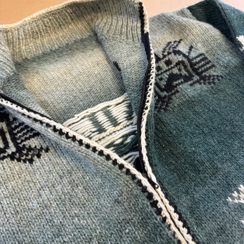 Detailansicht: Sourced limited accessories and clothes Vintage patterns knitted jacket – Logo, Nähte oder Material