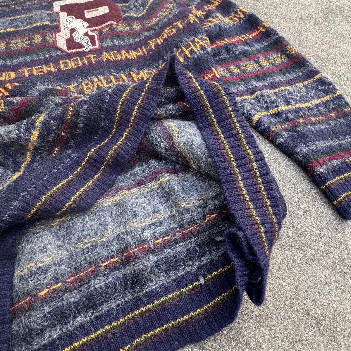 Vintage Polo Ralph Lauren wool colourful sweatshirt – Close-up 3