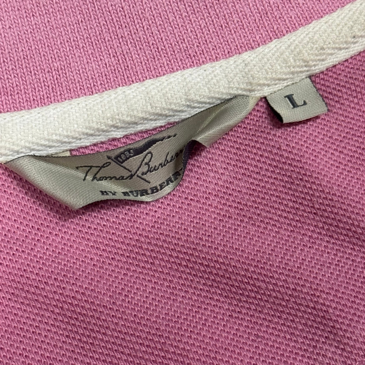 Vintage striped Thomas Burberry polo shirt – Close-up 2