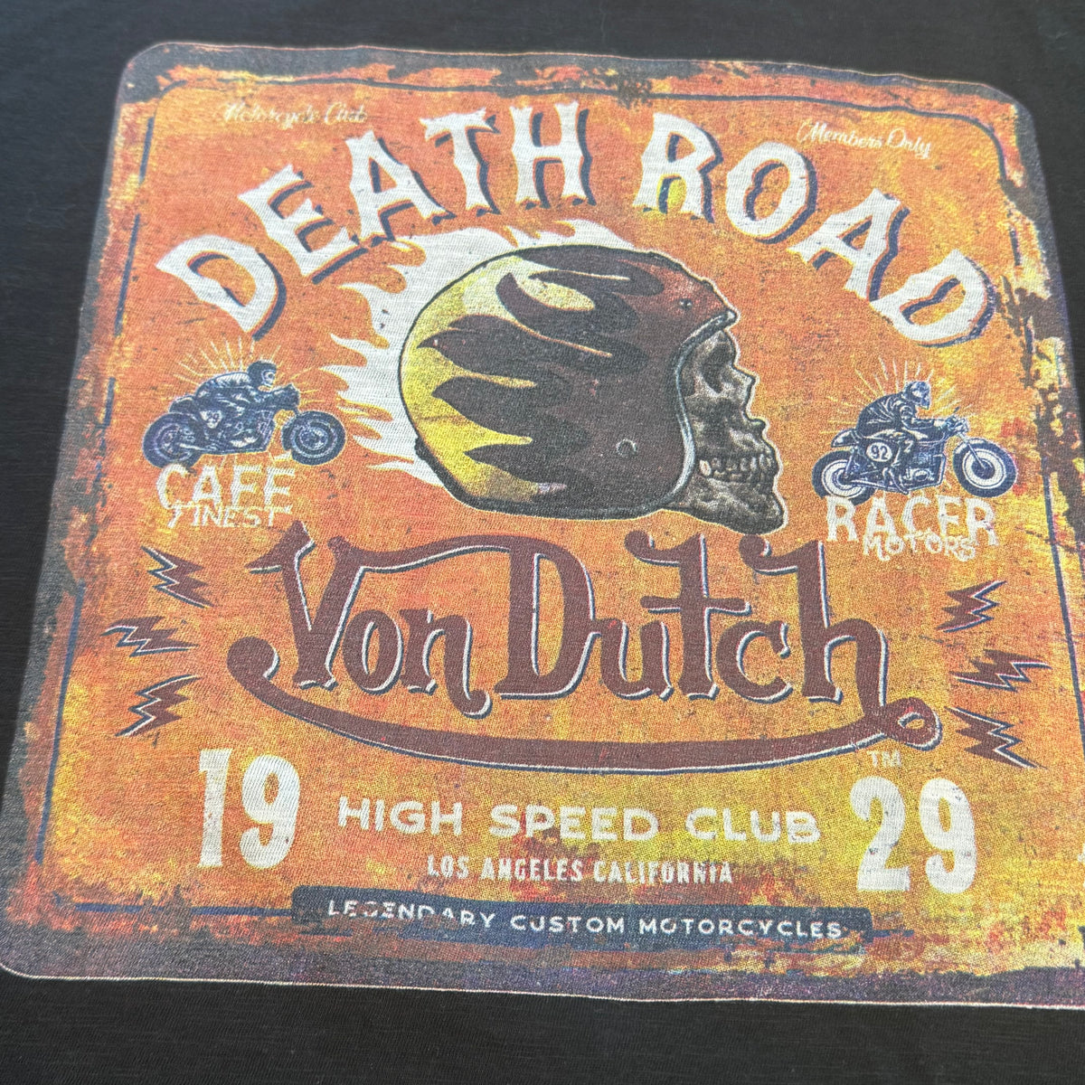 Vintage Von Dutch "Death Road" printed t-shirt – Close-up 1