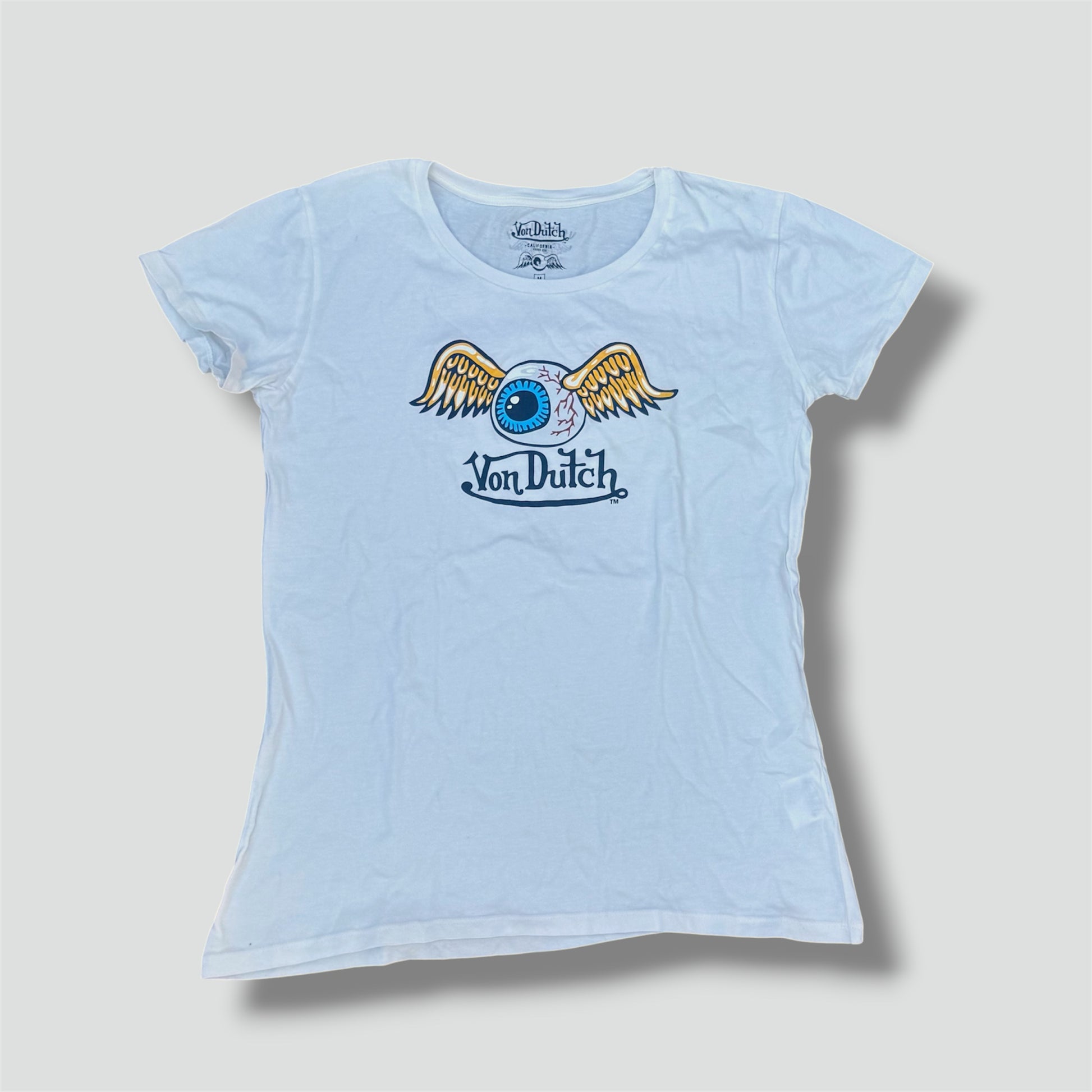 Von Dutch eye white retro t-shirt