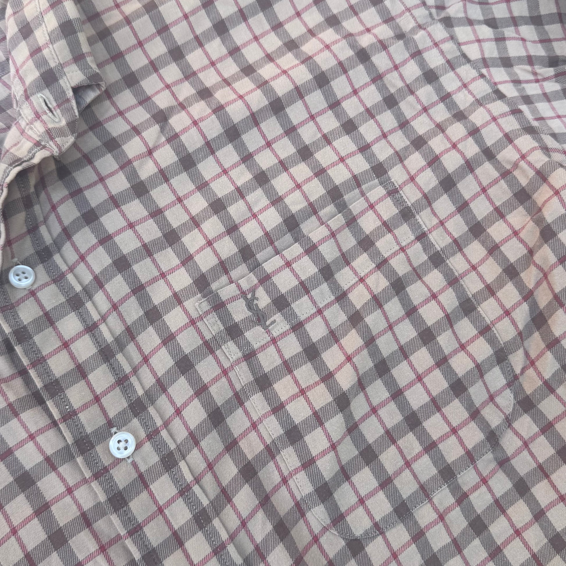 Yves Saint Laurent vintage checkered shirt – Close-up 2